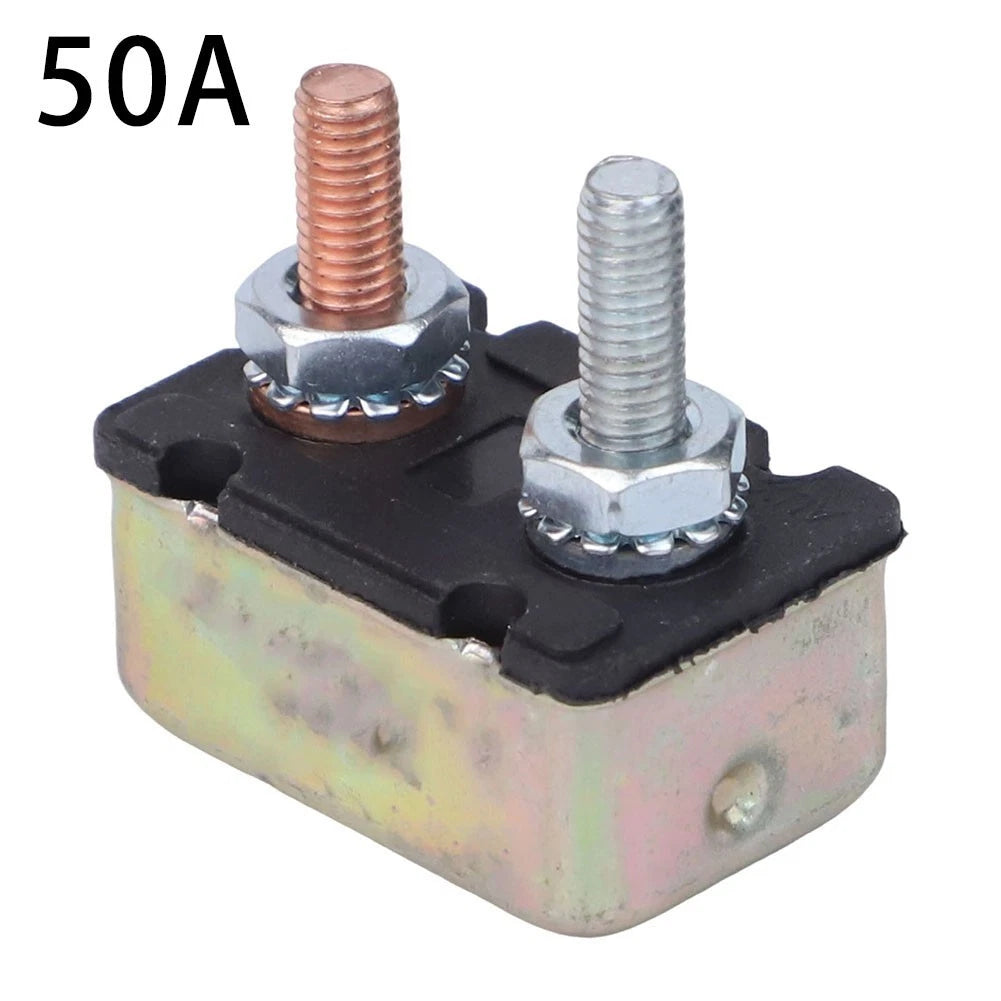 12V Automatic Reset Circuit Breaker Set of 3 (20A, 40A, 50A) for Vehicles