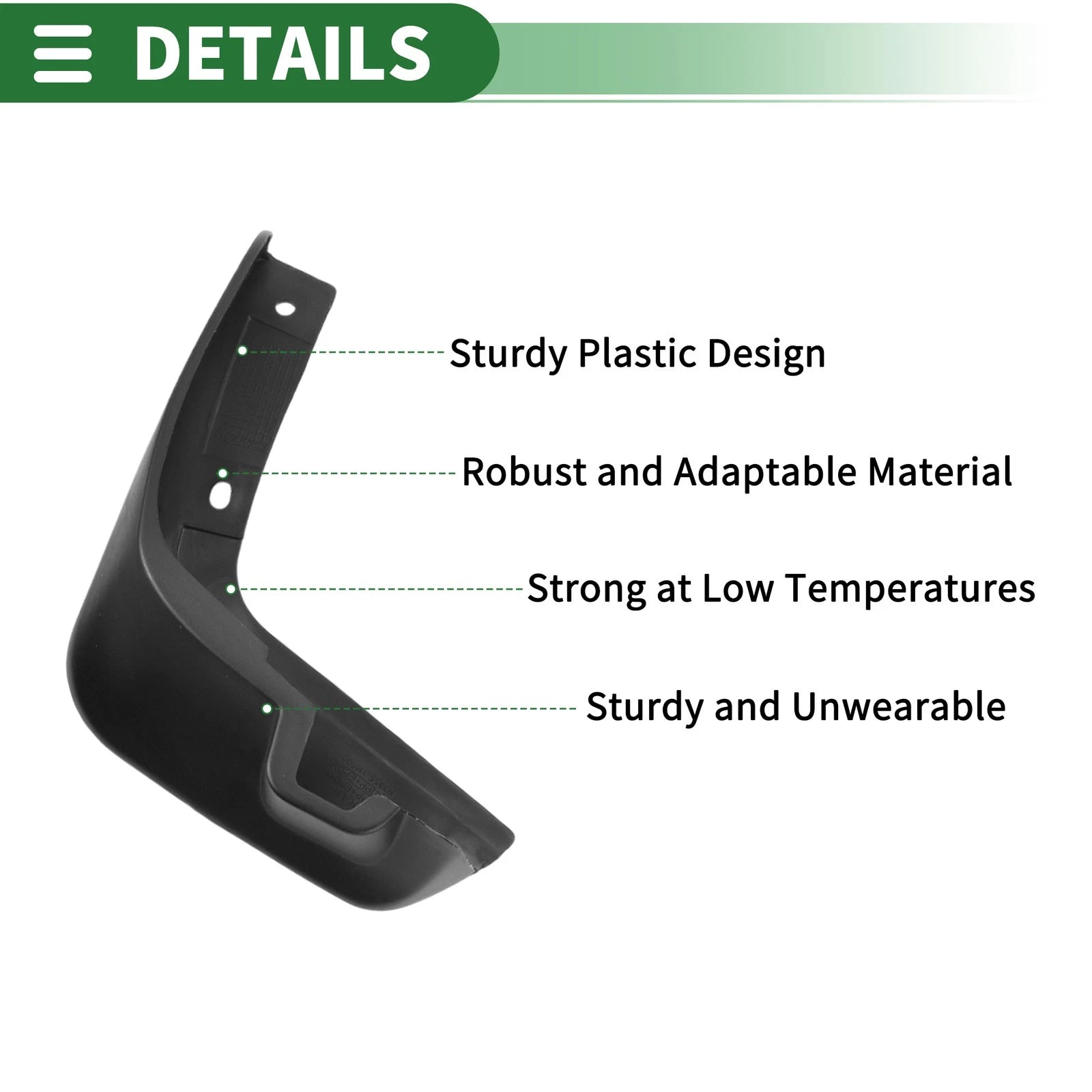 Set of 2 Mud Flaps Splash Guards for Nissan Micra March K13 (2010–2013)