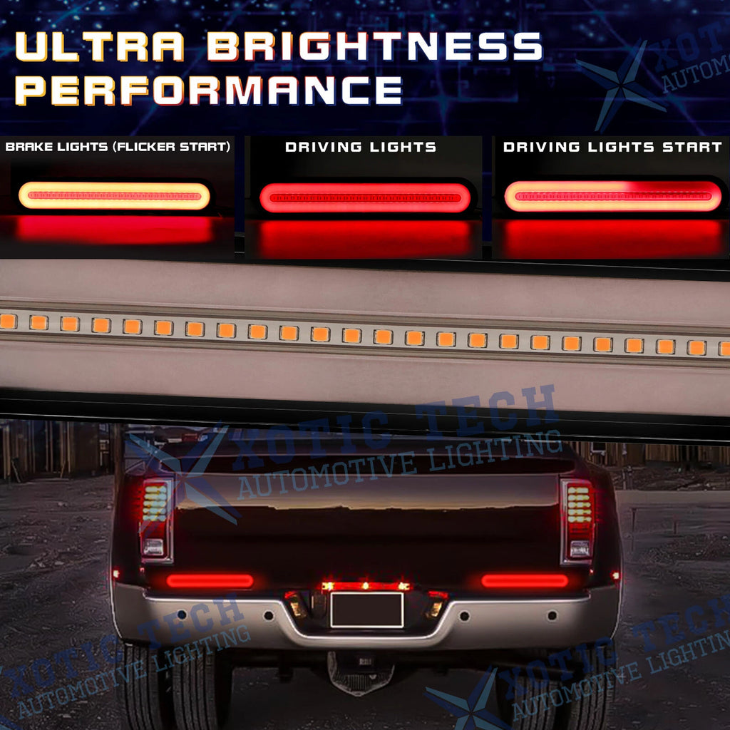 Strobe Flowing LED Turn Signal Brake Tail Light Bar for GMC Sierra (2016-2024)