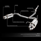 Dual Burnt Tip Stainless Steel Catback Exhaust for Honda Accord V6 (1998–2002)