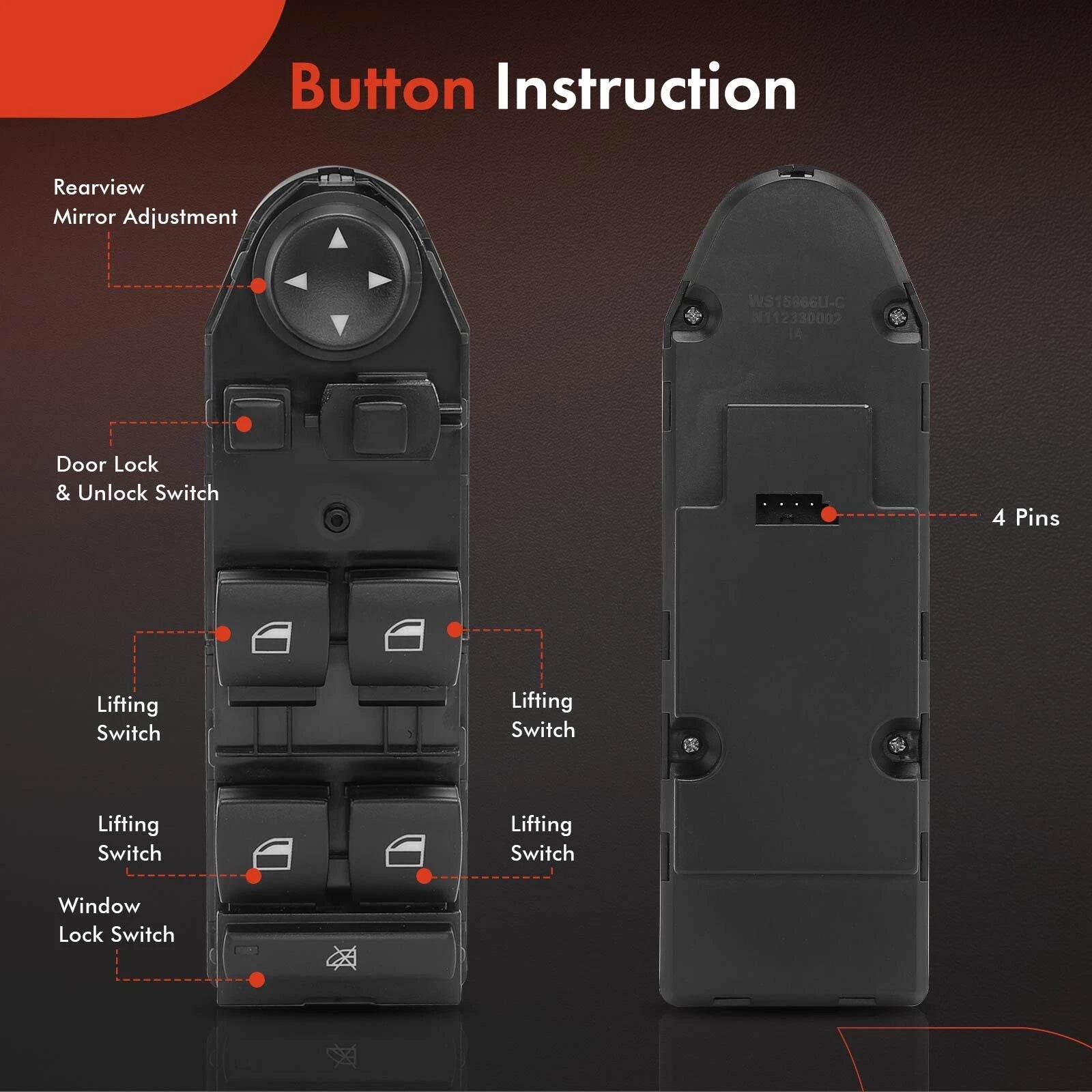 Power Window Switch for BMW X3 (2007-2010)
