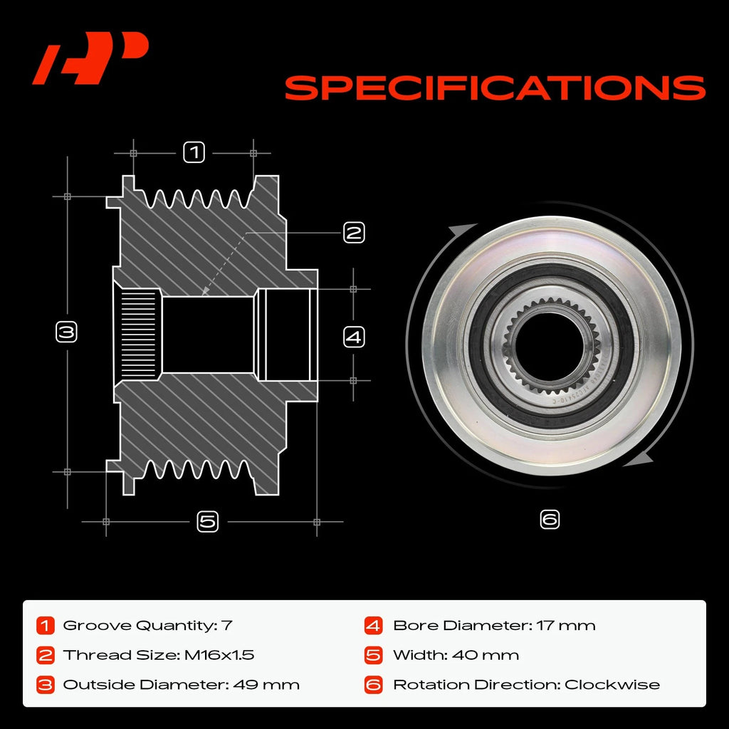 Alternator Freewheel Clutch for BMW X5 X6 (2007-2010)