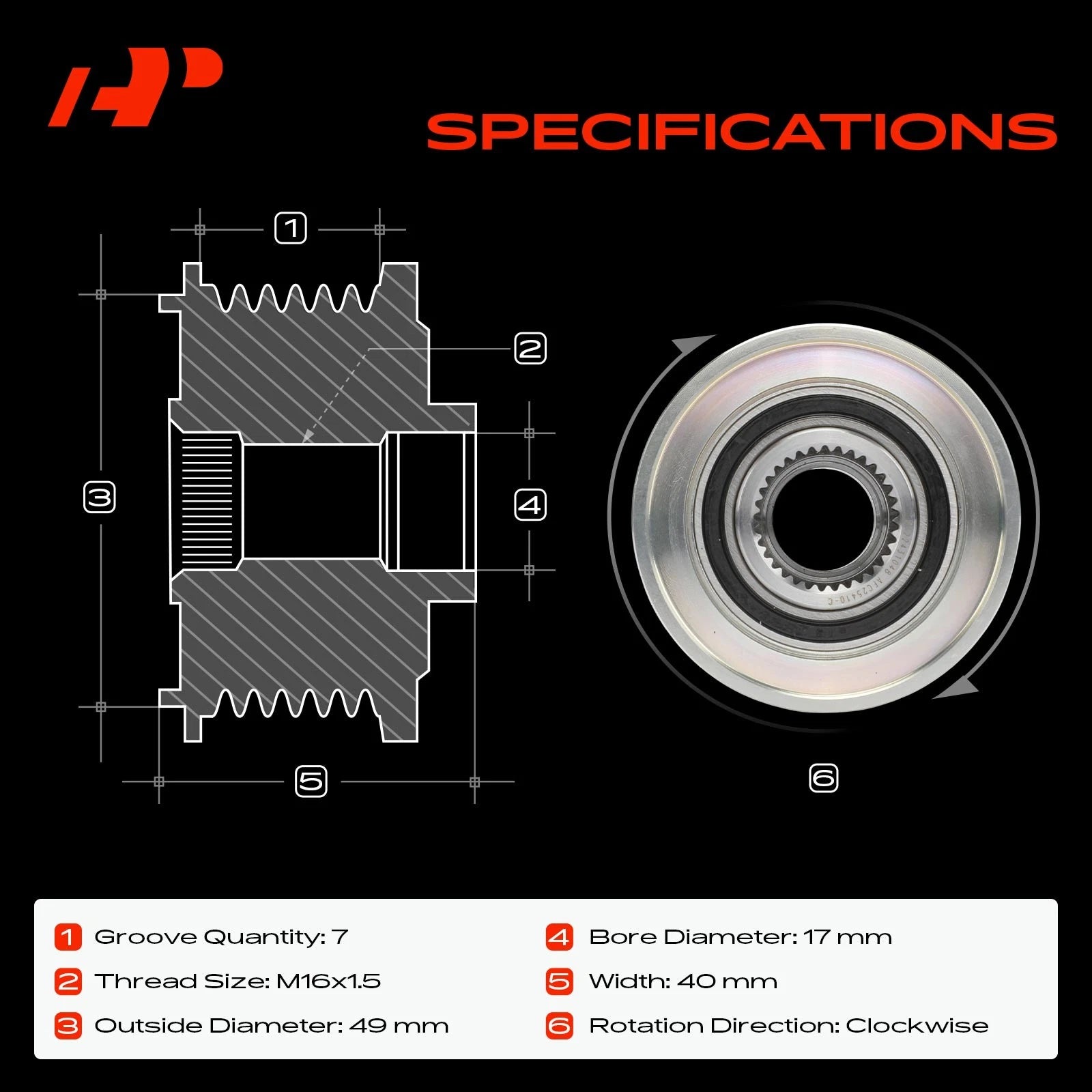 Alternator Freewheel Clutch for BMW X5 X6 (2007-2010)
