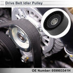 Drive Belt Idler Pulley for Porsche Cayenne (2010-2014) Black 1 x Piece