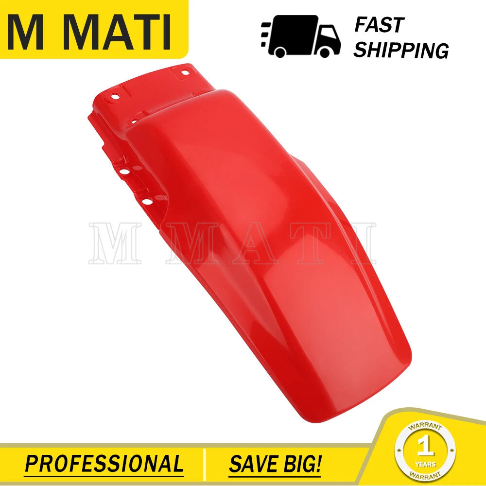 Rear Fender for Honda XR80R XR100R (1985–2000) Red Plastic Mud Guard