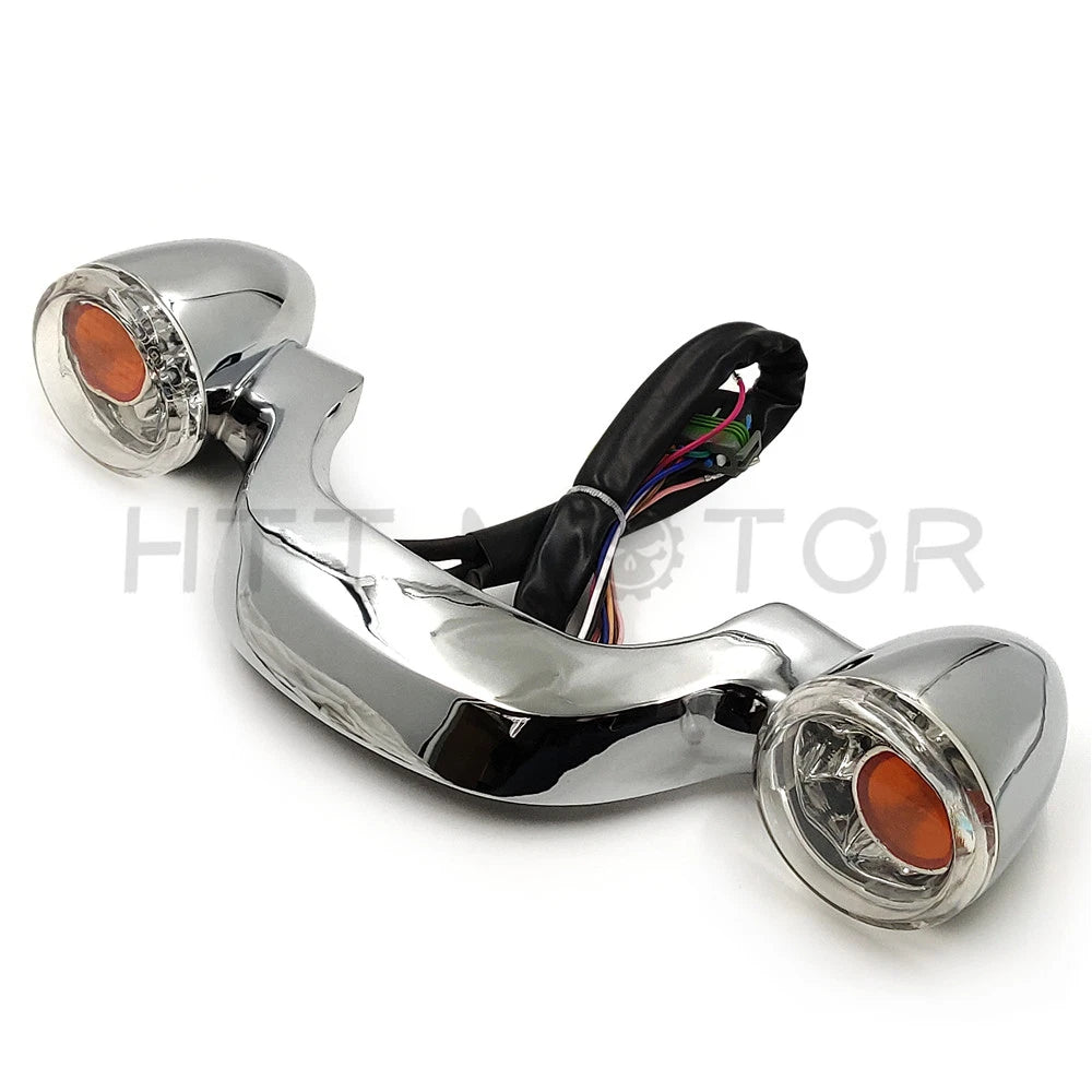 Rear Turn Signal Brake Light Bar for Harley Street Road Glide (2010–2017) Chrome