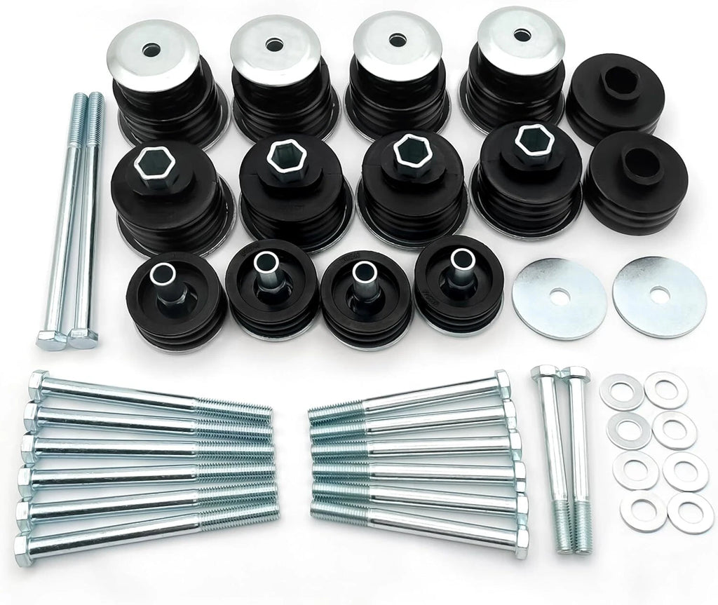 Set of 4 Body Cab Mount Bushings Kits for Ford F250 F350 (1999–2007) Black