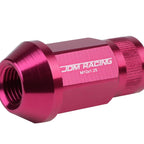 Set of 4 Open End M12x1.25 44mm Tall Pink Aluminum JDM Wheel Lug Nuts
