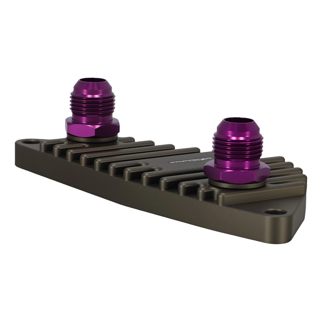 10AN Oil Filter Adapter for BMW E90 E92 E93 F20 F22 N54 N55 (Purple)