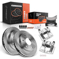Set of 8 Front Disc Brake Rotors, Pads & Calipers for Chevy Tahoe GMC Cadillac