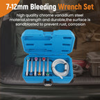 Set of 12 Brake Bleeding Wrenches for Automotive Maintenance