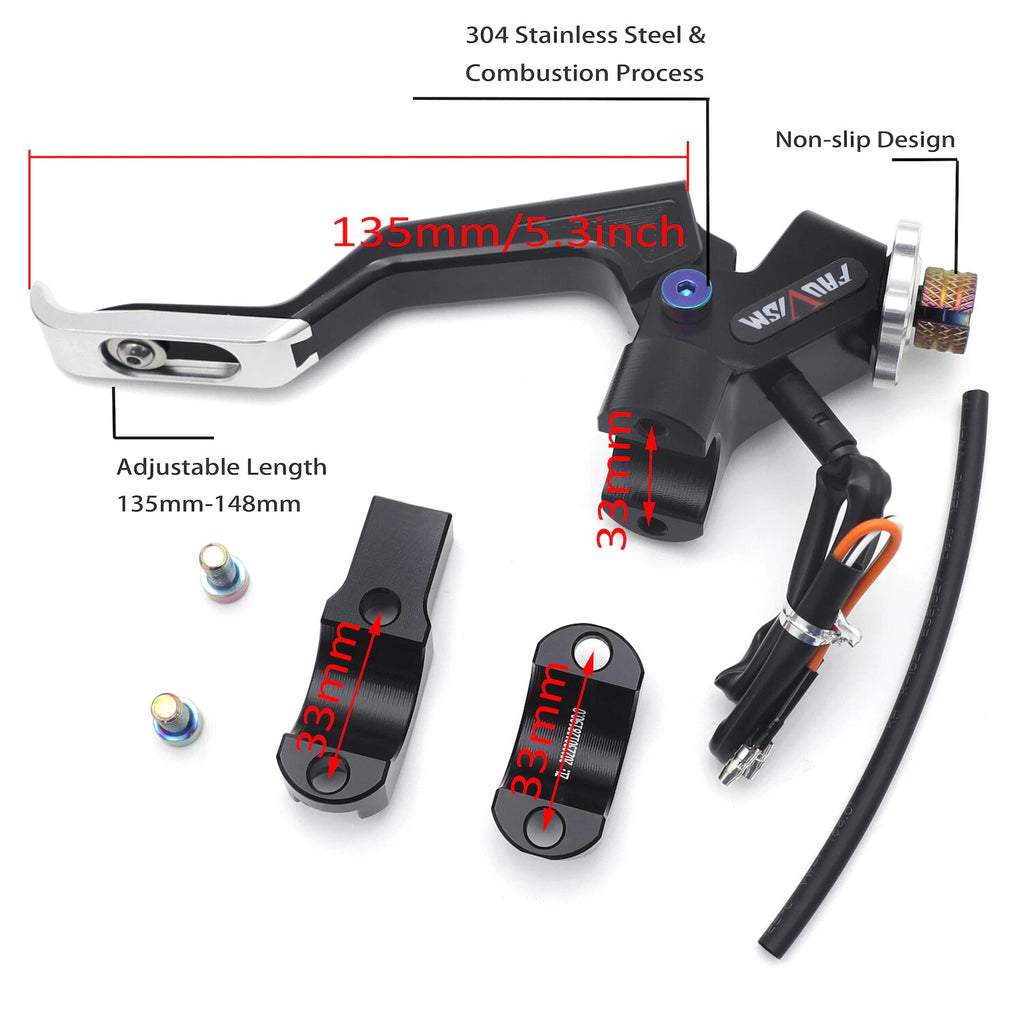 22mm Left Adjust Easy Pull Clutch Lever for BMW KTM Honda Suzuki Kawasaki