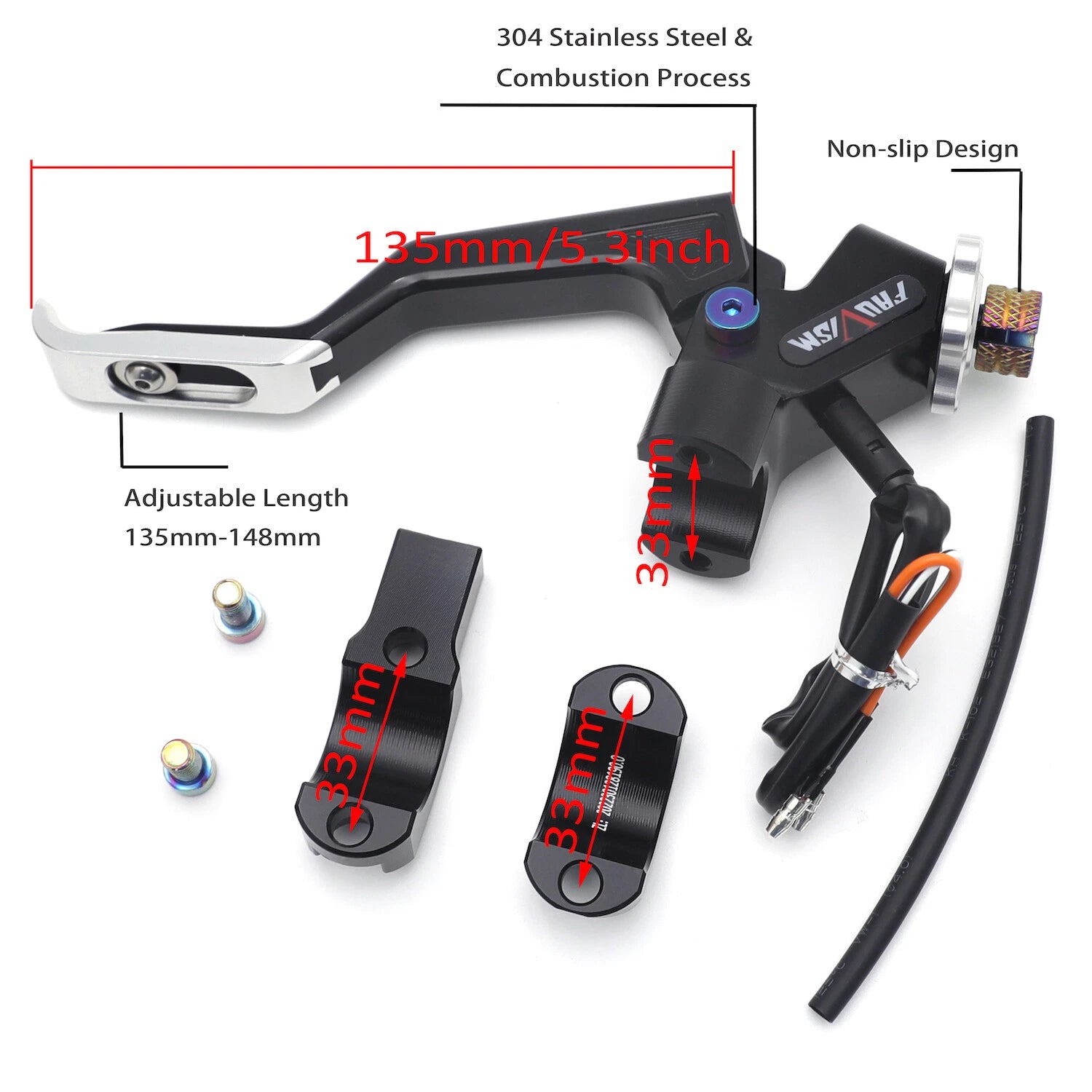 22mm Left Adjust Easy Pull Clutch Lever for BMW KTM Honda Suzuki Kawasaki