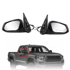 LH & RH Black Powered Heated Mirror with Signal Light for Toyota Tacoma (2016–2021)