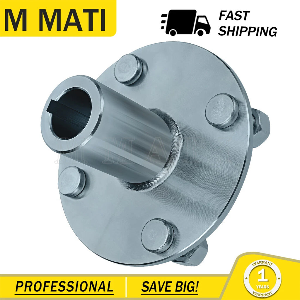 Live Axle Hub for Go Kart (4" x 4" Bolt Pattern, 1" to 3/4" Axle Step Down)