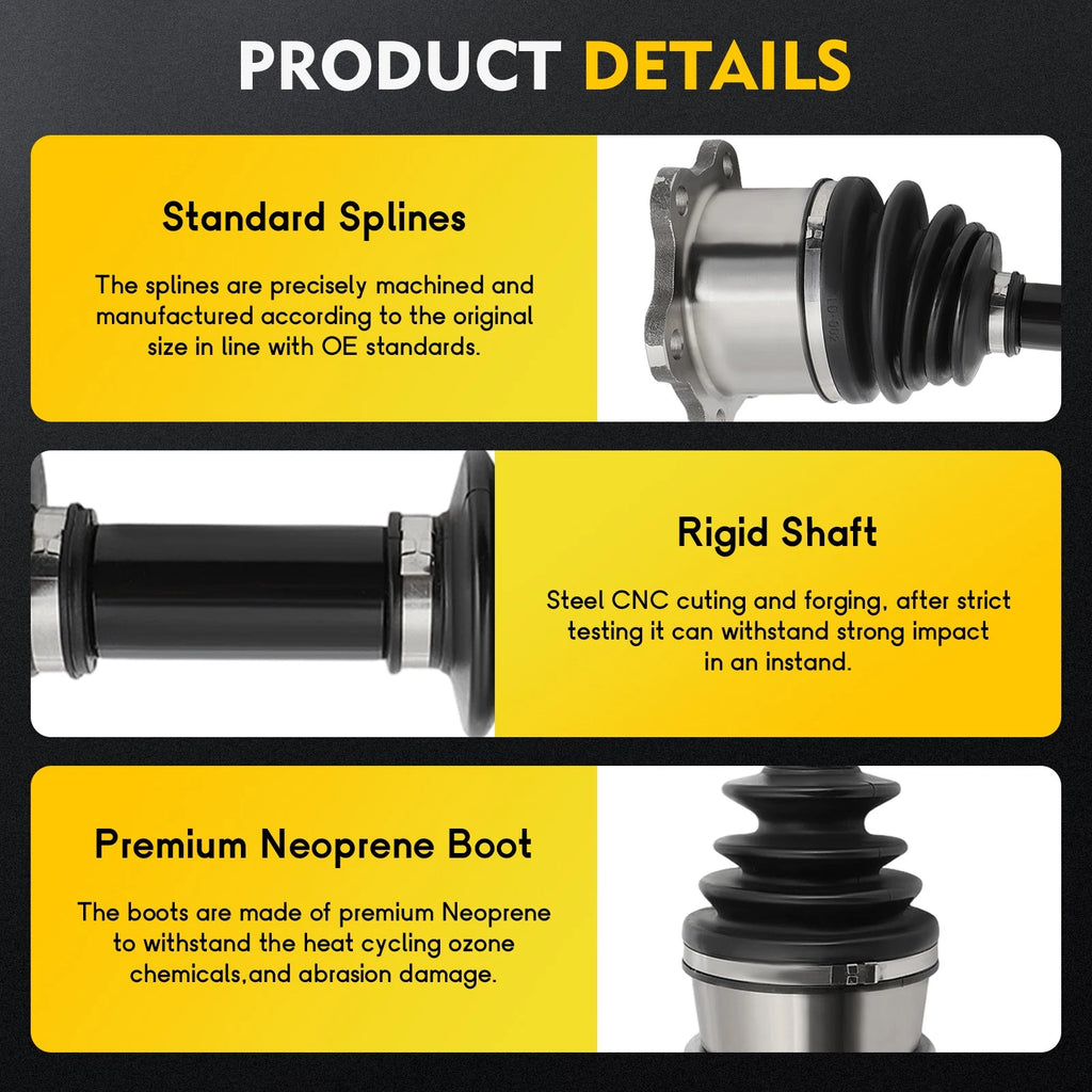 Set of 2 CV Axle Shafts for Toyota Pickup 4Runner (1988–1995)