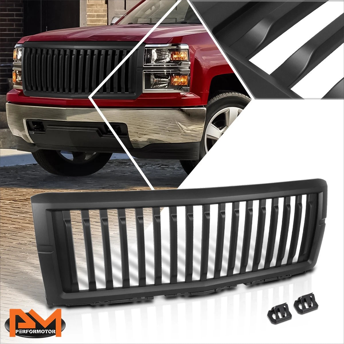 Front Bumper Grille Frame Assembly for Chevy Silverado 1500 (2014–2015)