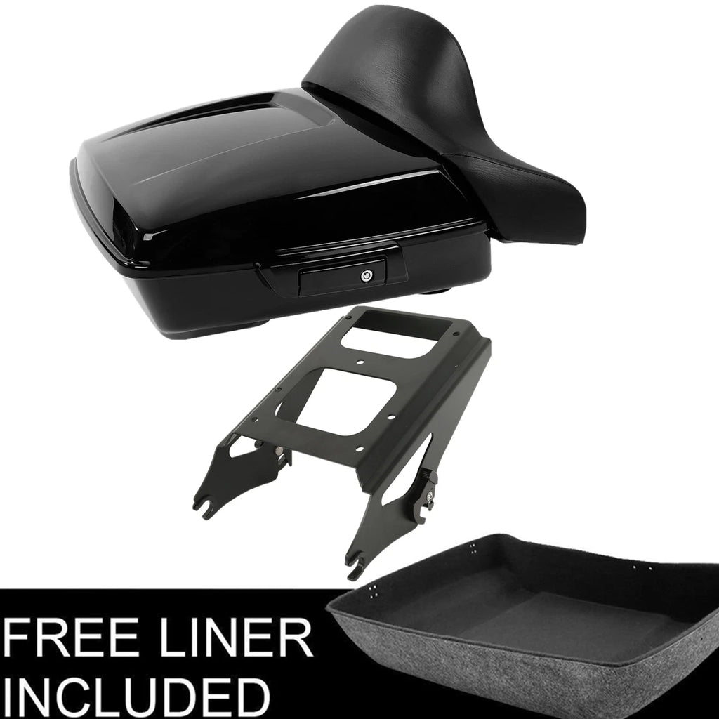 Trunk Backrest Pad Mount Rack for Harley Touring Glide (2009–2013)