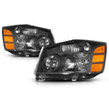 Factory Style Headlight Black Housing Amber Corner for Titan/Armada (2004–2015)