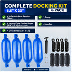Set of 4 Boat Fenders for (6.5" x 23")