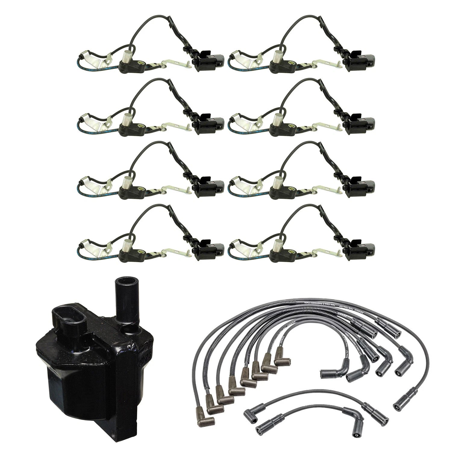 Denso Ignition Coil Wires & NGK Iridium Spark Plugs Kit for Caprice (1991–1996)