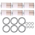 Set of 6 Fuel Water Separator Filters for Davco 382 (YYYY–YYYY)