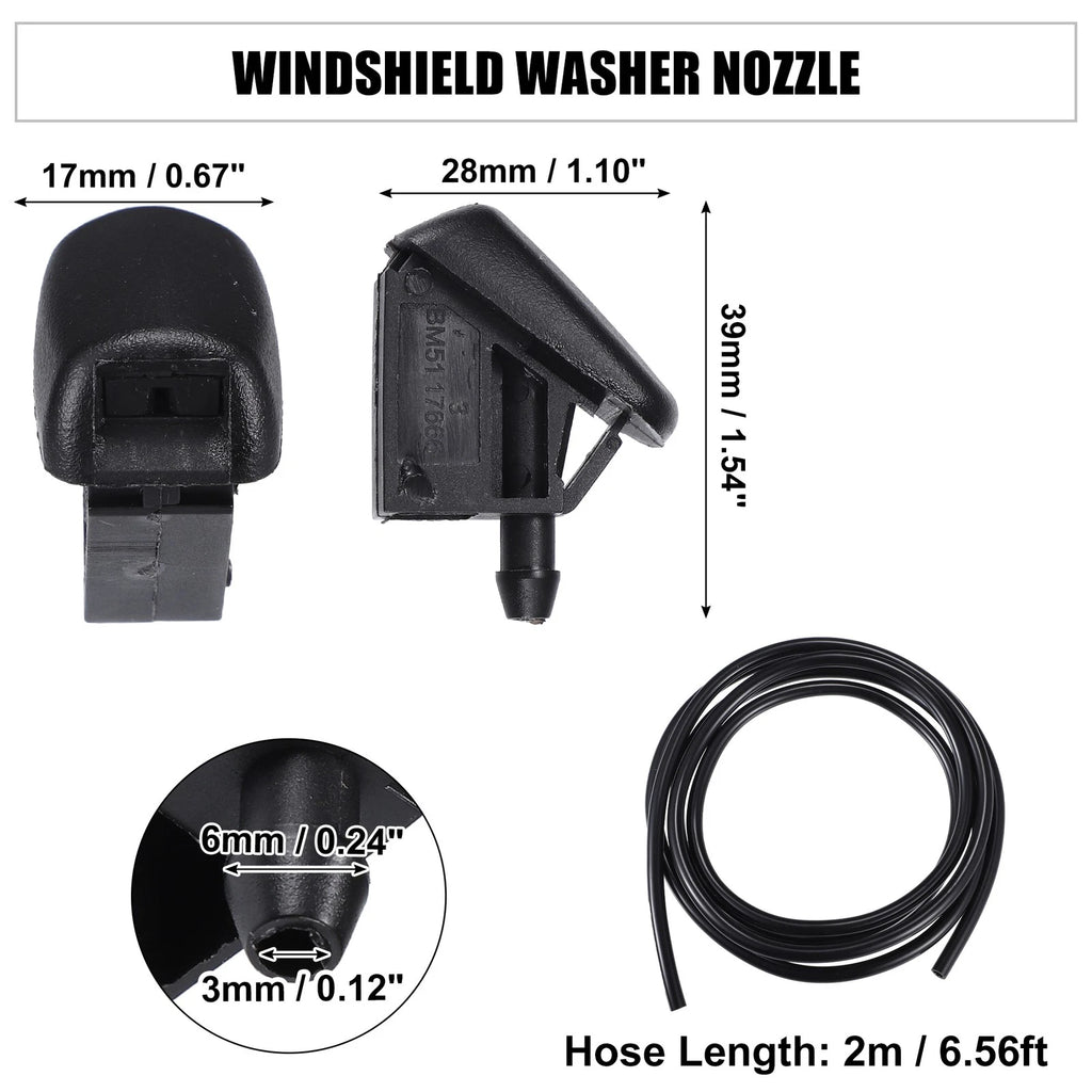 Set of 2 Windshield Washer Nozzles for Ford Focus (2012–2018) No.BM5117666AB