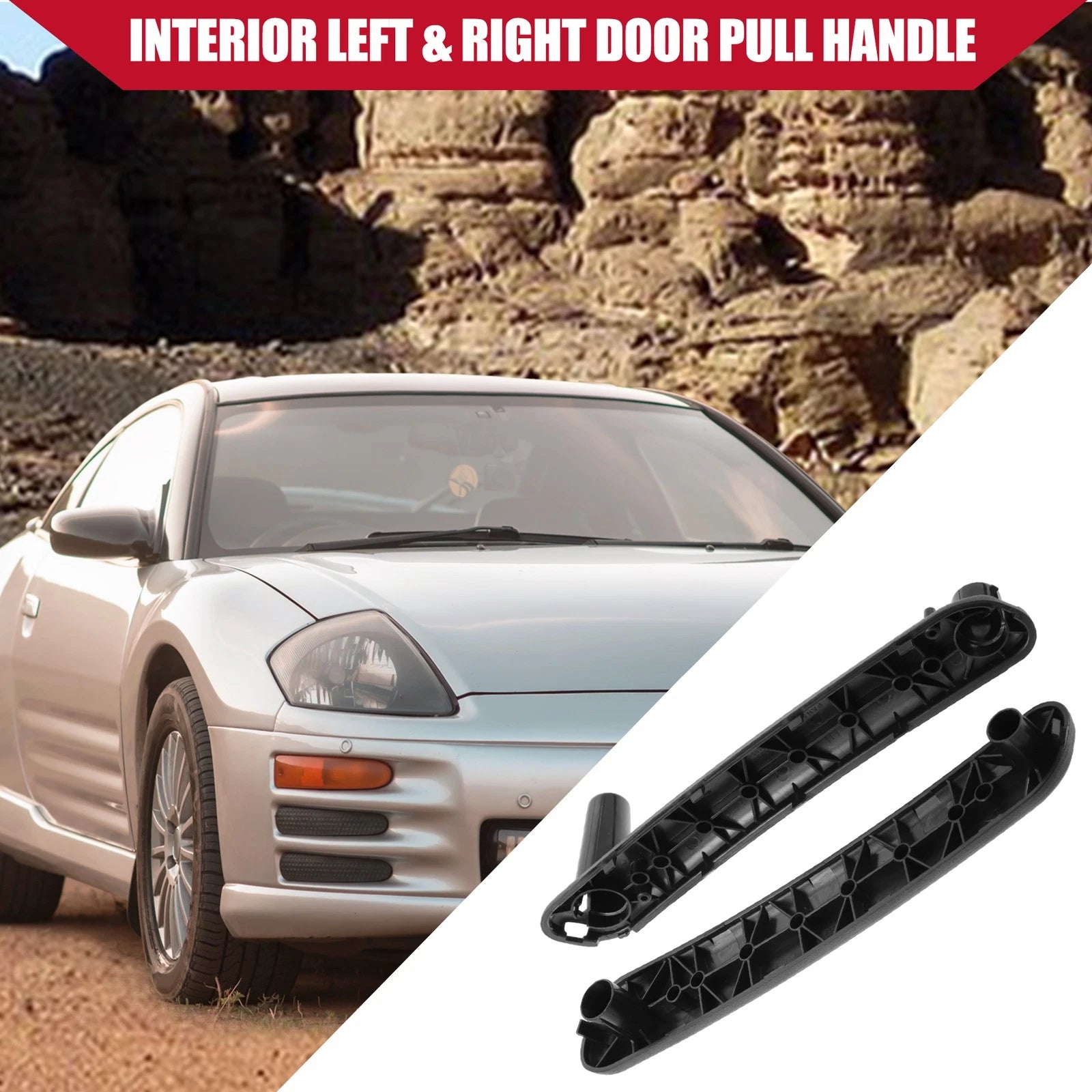 2 Pcs Door Pull Handle for Mitsubishi Eclipse (2006–2012) 7221A069HA 7221A070HA