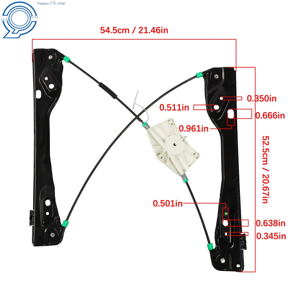 Front Left Power Window Regulator for Ford Edge (2007–2014), Lincoln MKX (2007–2014)