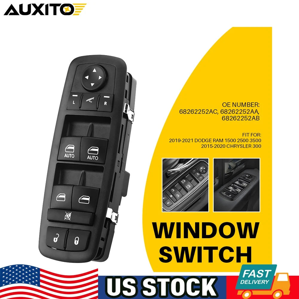 Power Window Switch for Chrysler 300 (2015–2020) 68262252AC 11-Pin