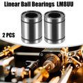 2 Pcs LM16UU Linear Ball Bearings for Car (16mm ID, 28mm OD, 37mm Length)