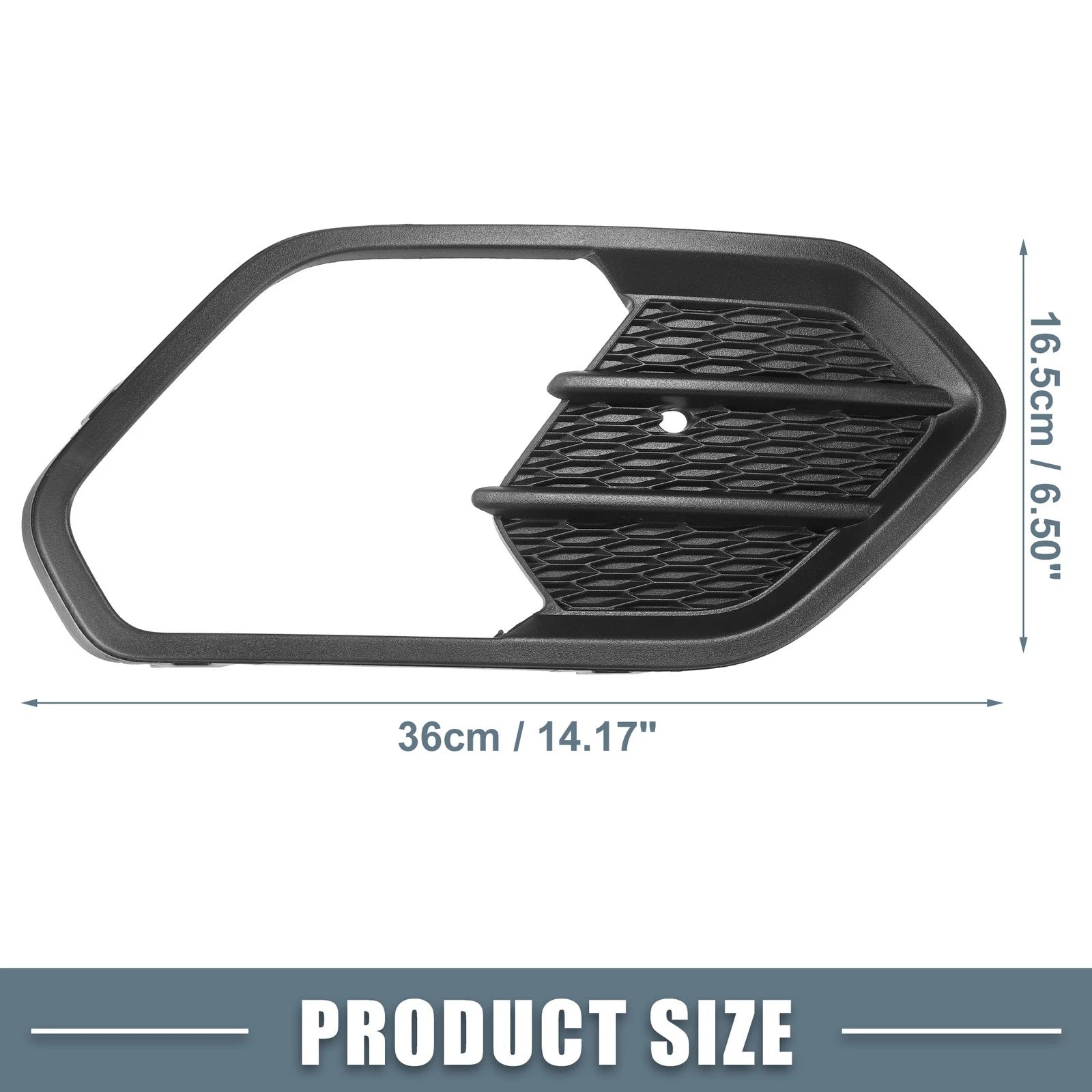 Front Right Fog Light Grille Cover Trim for Ford Escape Kuga (2017–2019) Black