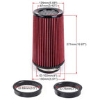 Cold Air Intake Filter for Universal Vehicles (3", 3.5", 4")