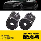 Set of 2 Black Radiator Upper Mounting Brackets for Honda Civic (2016–2021)