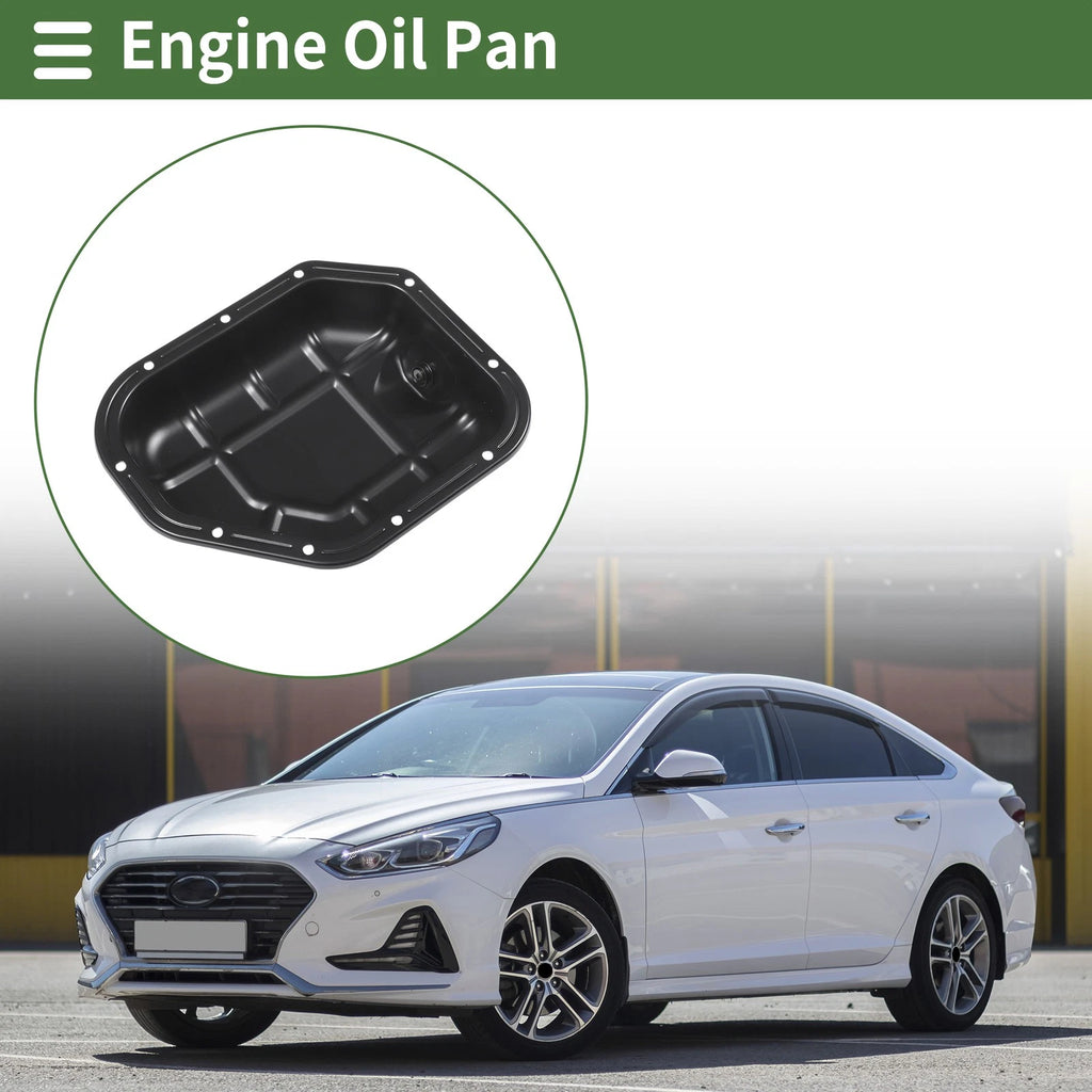 1 Pc Engine Oil Pan No.2151037102 for Hyundai Sonata (2002–2005) Iron Black