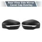 Pair Rearview Mirror Cover Overlay Matte Black for Nissan Navara NP300 (2015–2018)