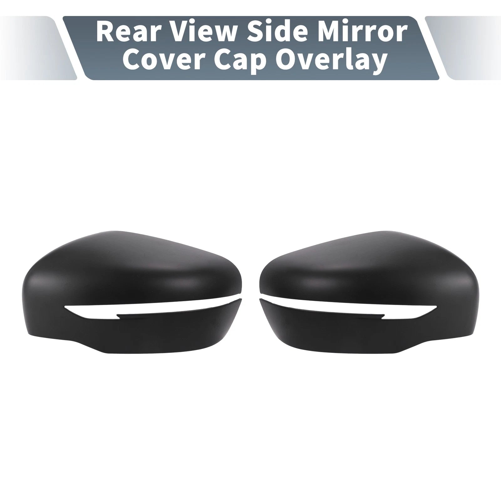 Pair Rearview Mirror Cover Overlay Matte Black for Nissan Navara NP300 (2015–2018)