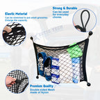 Black Stretchable Mesh Pocket Net for Truck RV Boats (2-Pack, 2019-2021)