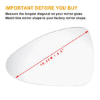 Left Side Heated White Mirror Glass for Porsche Panamera (2009-2015)