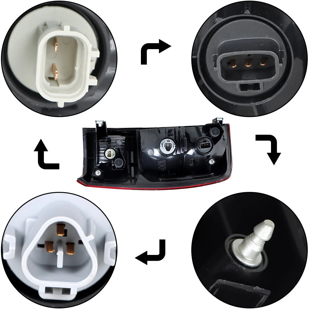 Tail Light for Toyota Tacoma (2016-2019) Red Rear Outer Lamp Halogen