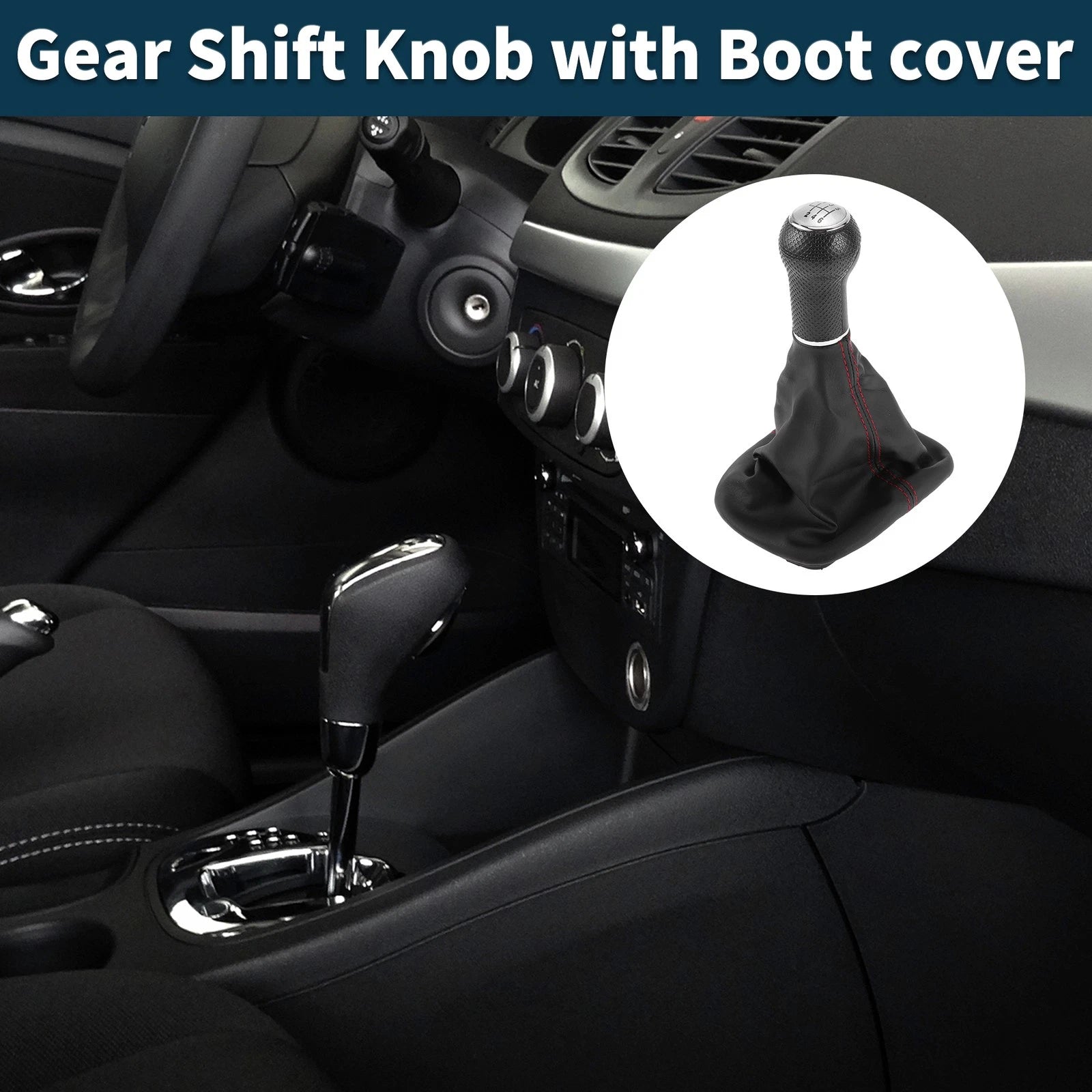 6 Speed Gear Shifter Knob with Cover No. 1J0711113C for Volkswagen Golf (2010–2014)