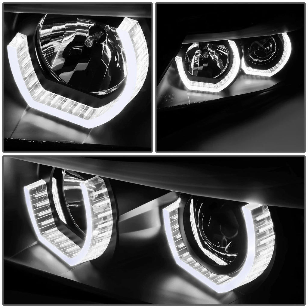 2X LED U-Halo Projector Headlights for BMW E90 3 Series (2006–2008)