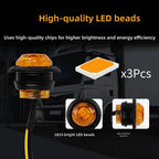 Set of 4 24V LED Side Marker Lights for Trucks - Amber Red Blue White Green