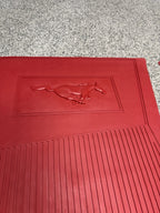 Floor Mat Set 4 Piece Red with Pony Logo for 1964-1973 Ford Mustang