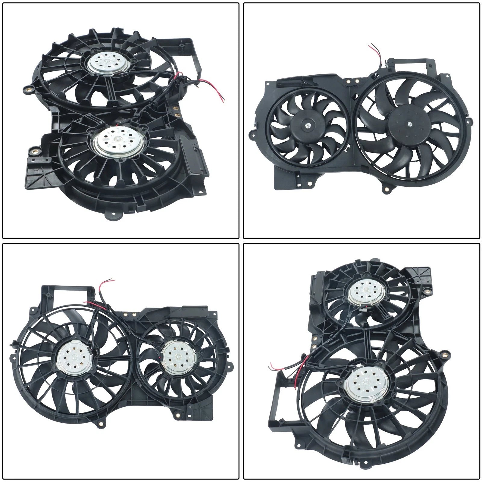Dual Engine Radiator Cooling Fan Assembly 620-835 for Audi A6 V6 3.2L (2006–2011)