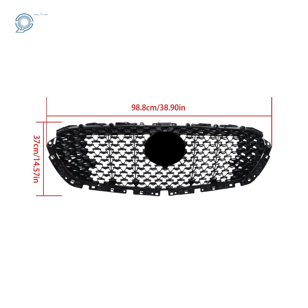 Gloss Black Front Upper Grille with Chrome Trim for Mazda CX-30 (2020-2023)