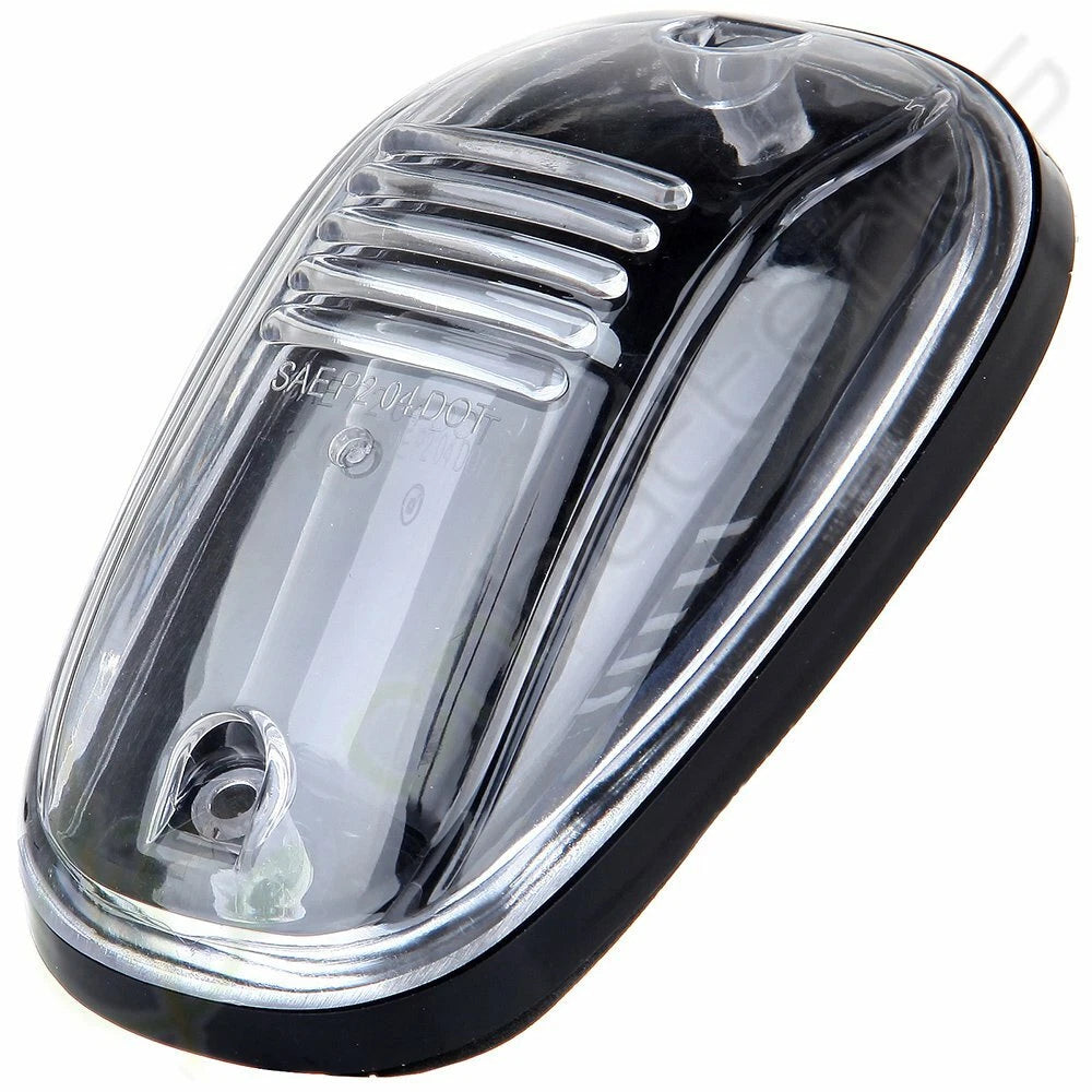 5X Clear Lens White 5730 LED Cab Roof Running Marker Lights w/ Wiring Kit