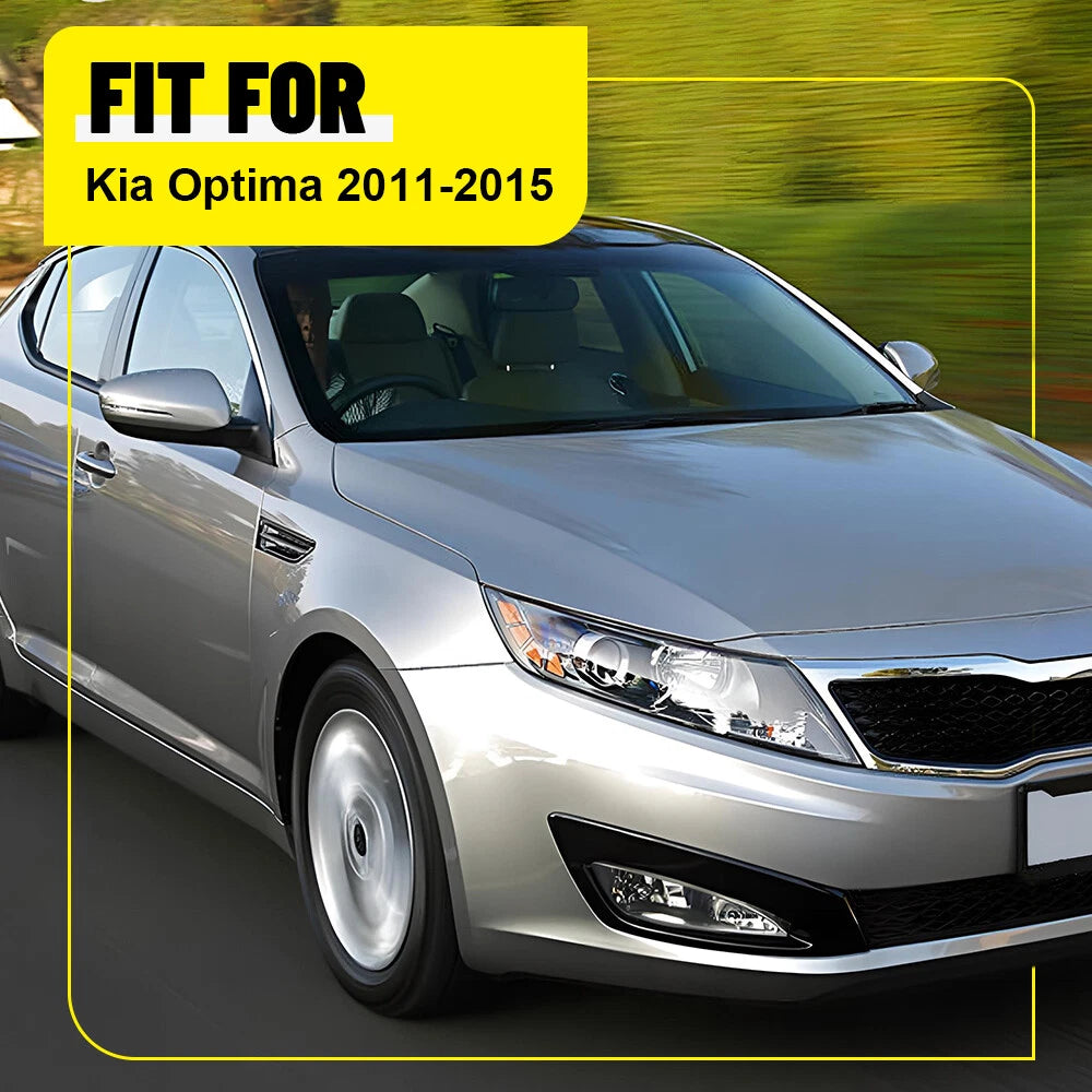 Set of 6 Black Pillar Trim for Kia Optima (2011–2015)