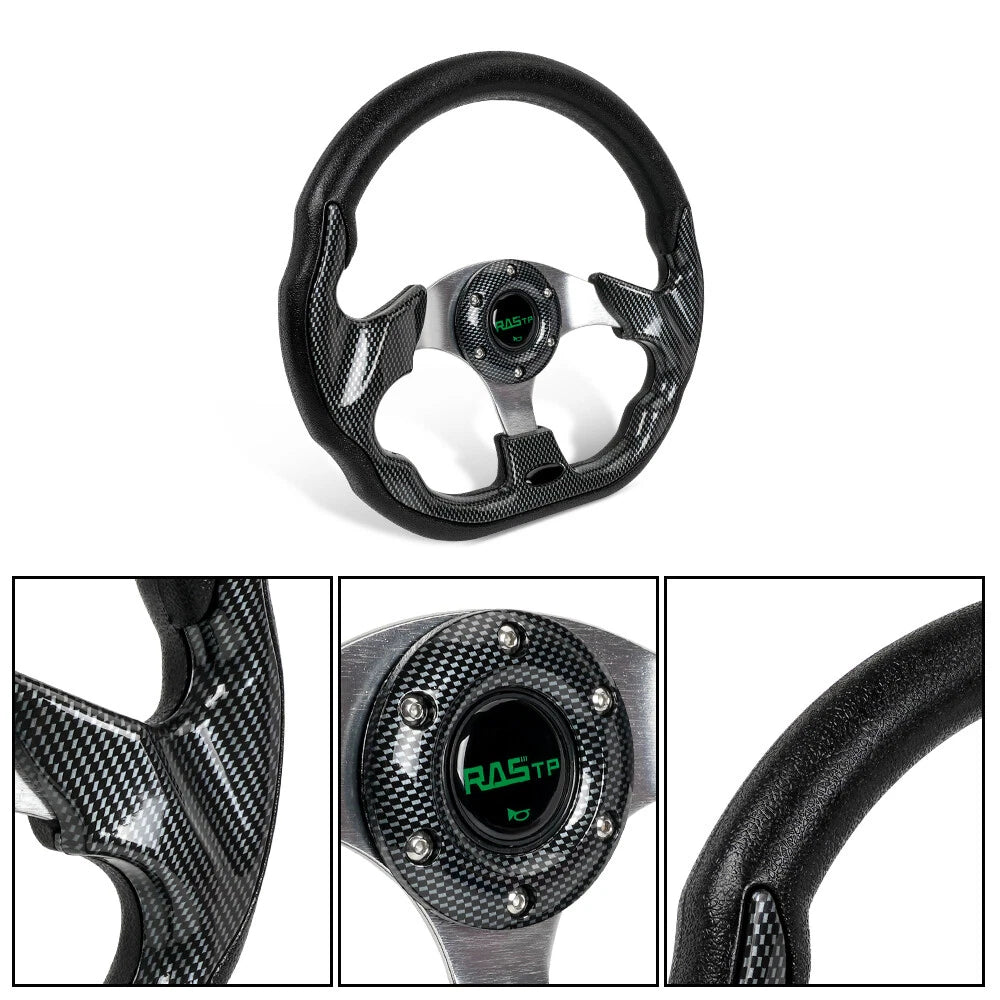 12.5" Marine Boat Steering Wheel with 3/4" Axle Hub Adapter