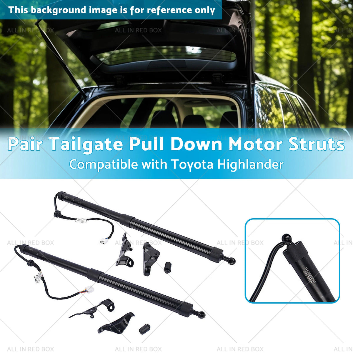 2X Tailgate Pull Down Motor Struts for Toyota Highlander (2014–2019) 68910-09051